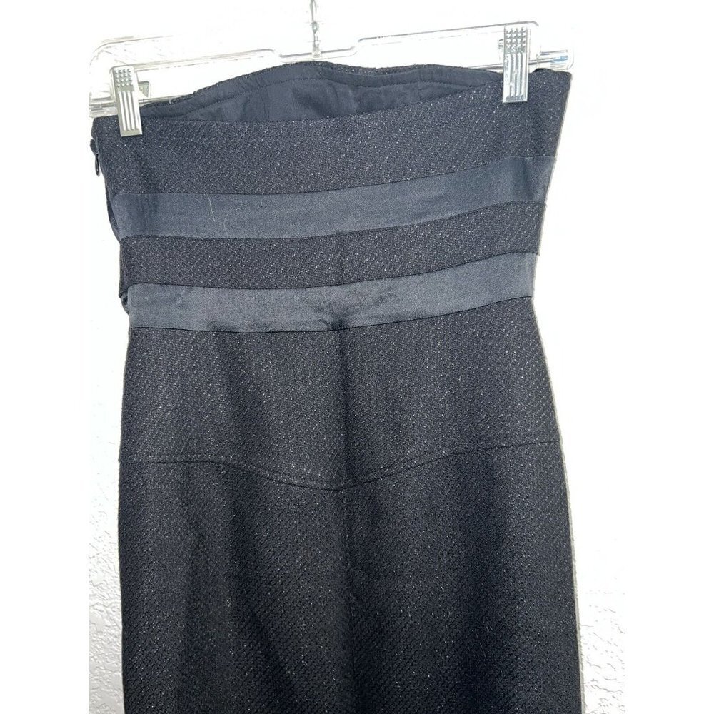 DIANE Von Furstenberg Strapless Dress With Pockets Pleats Side Zip Size 4 (O) - Picture 5 of 11